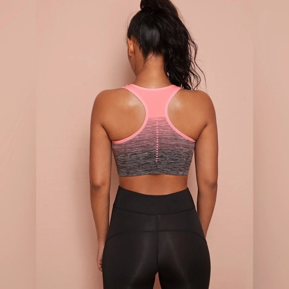 Sports Bra Pink and Black Small Medium NWT - Picture 3 of 8